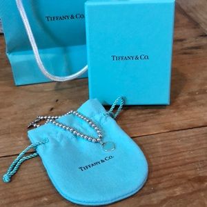 Tiffany Blue Heart Beaded Bracelet